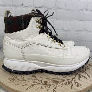 Cole Haan Zerogrand Boots Size 7.5 Leather High Top Lace Up Hiking Walking Shoes